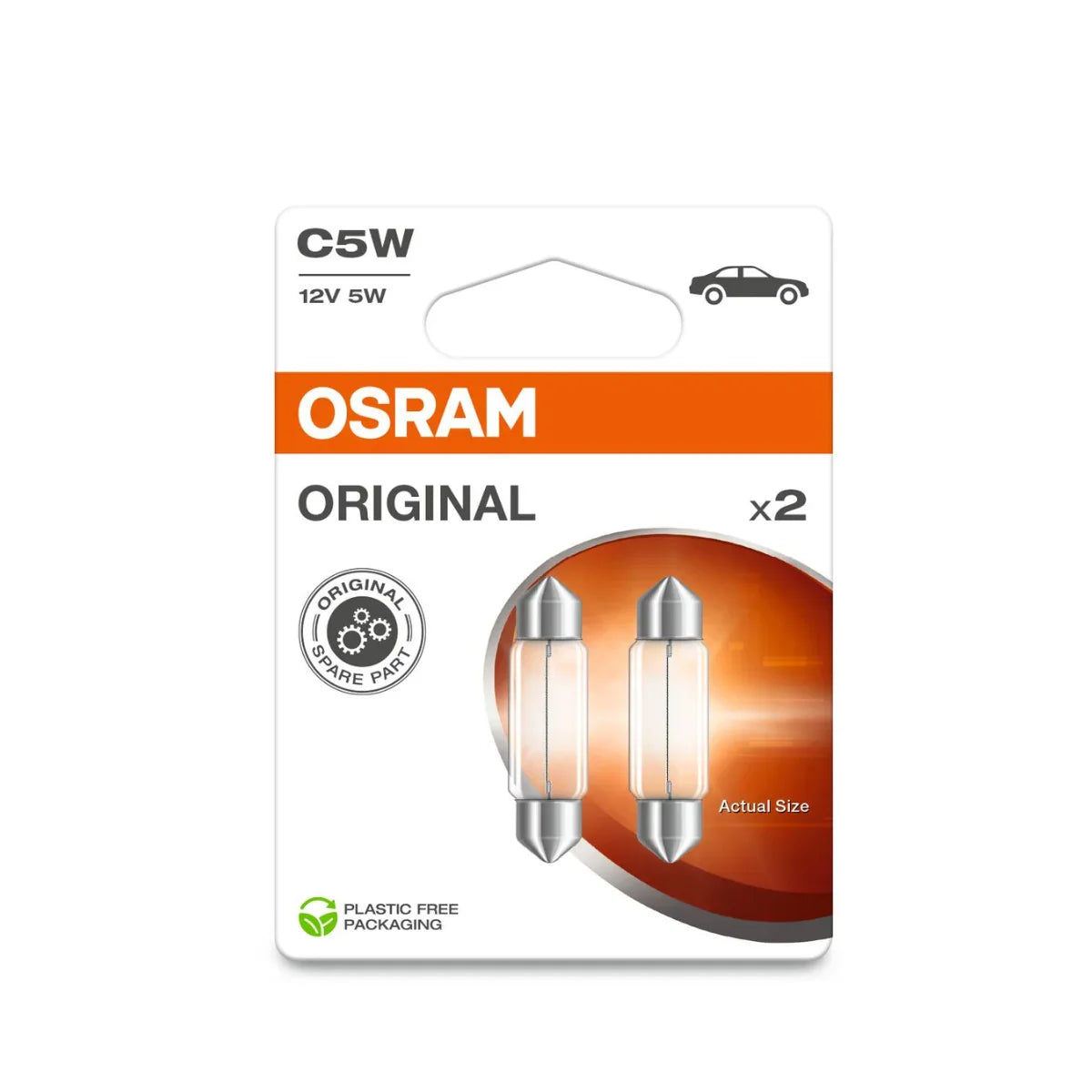 Set 2 becuri 12v c5w original blister osram 6418-2BL