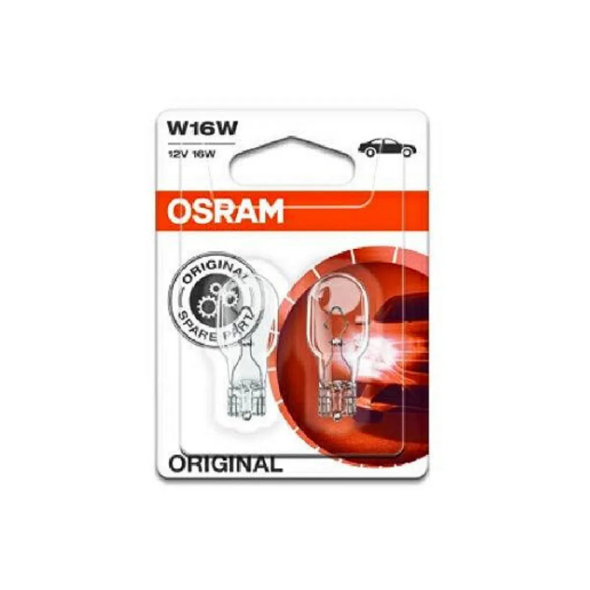 Set 2 becuri 12v w16w original blister osram
