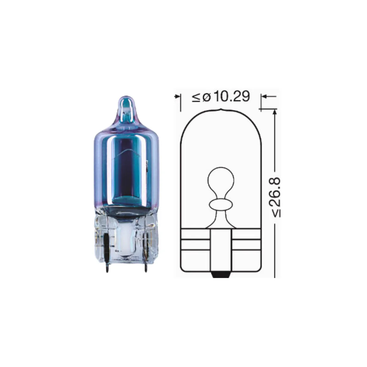 Set 2 becuri auto Osram W5W Cool Blue Intense Next Generation 2825CBN-2BL