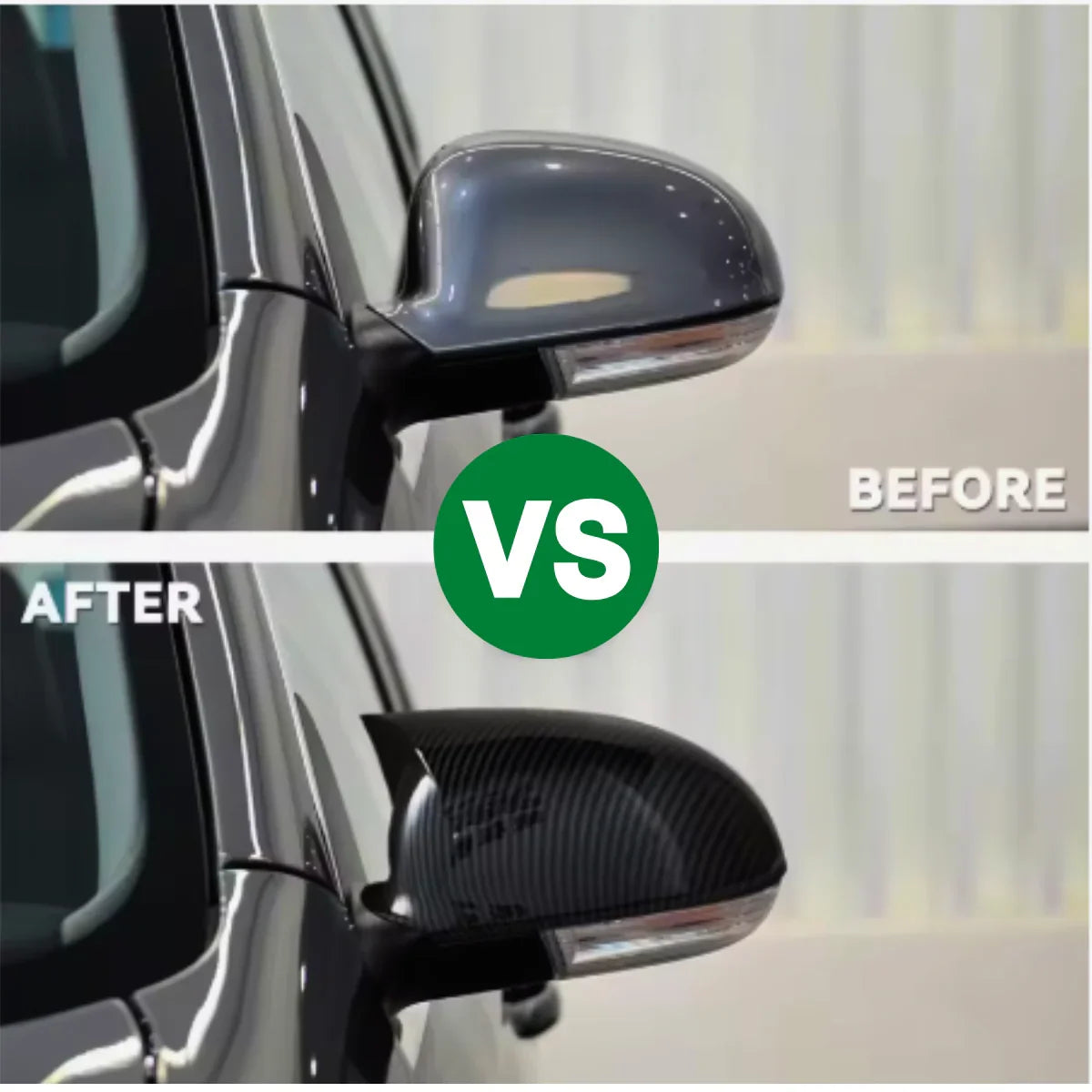 Set 2 capace oglinzi carbon tip Batman Volkswagen Seat Skoda