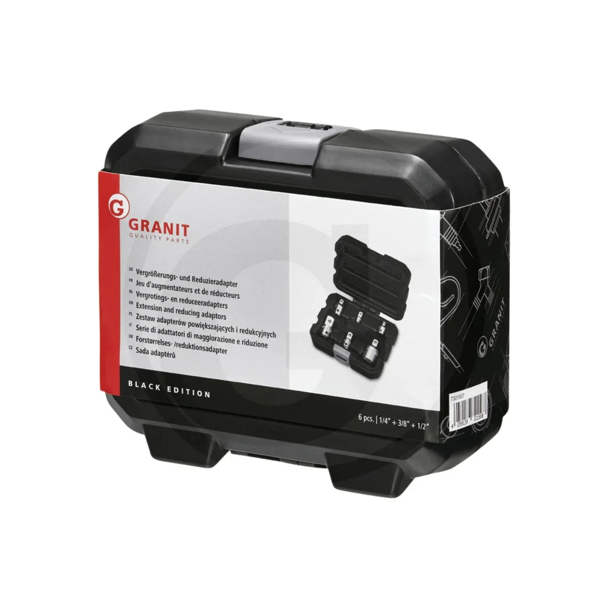 Set adaptoare 1/4 +3/8 +1/2 6 piese GRANIT BLACK EDITION 7301007 – imagine 2