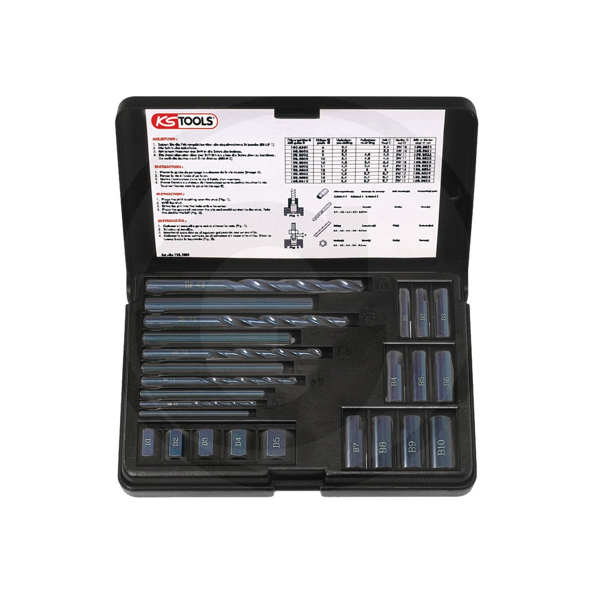 Set burghie filetate 25 buc KS TOOLS 7881501305