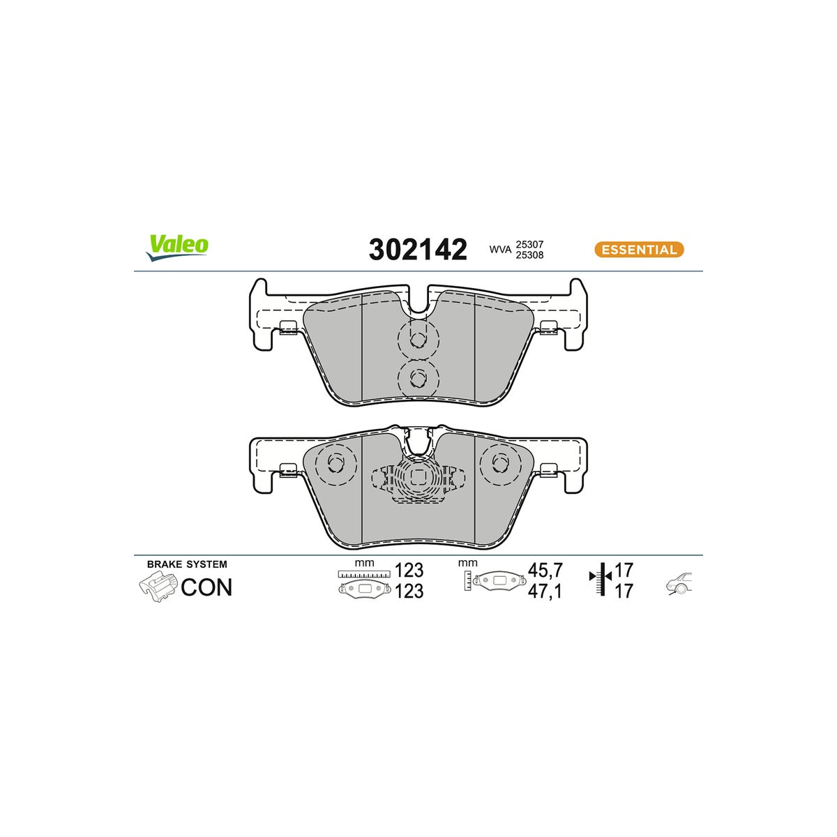 Set placute frana spate first Valeo 302142