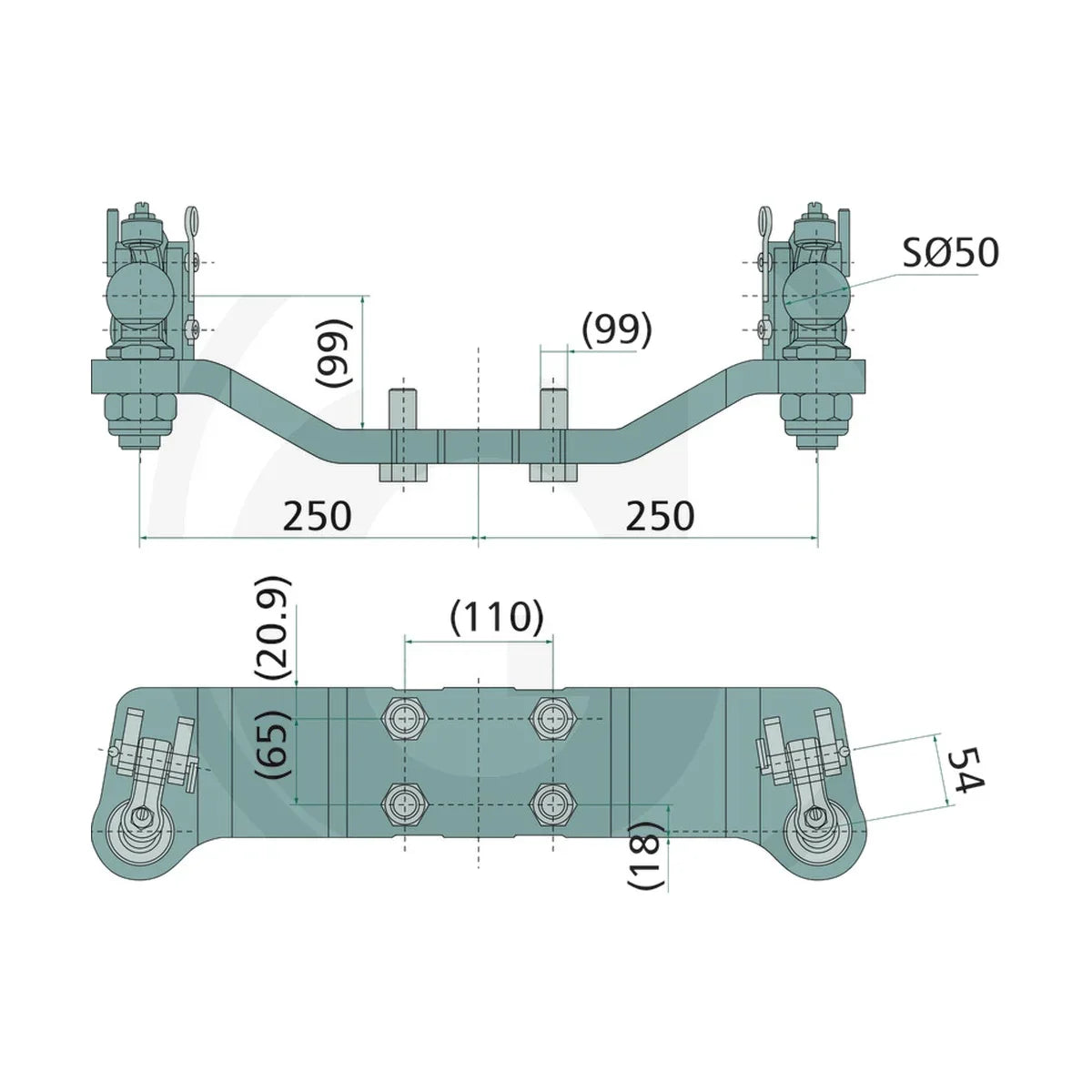 Schita dimensiuni Sistem directie SAUERMANN 711127110