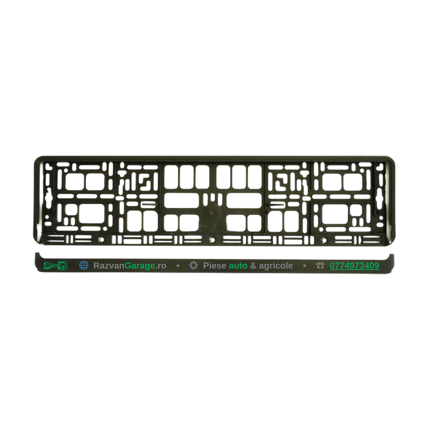 Suport numar inmatriculare auto negru (520 x 133 mm)