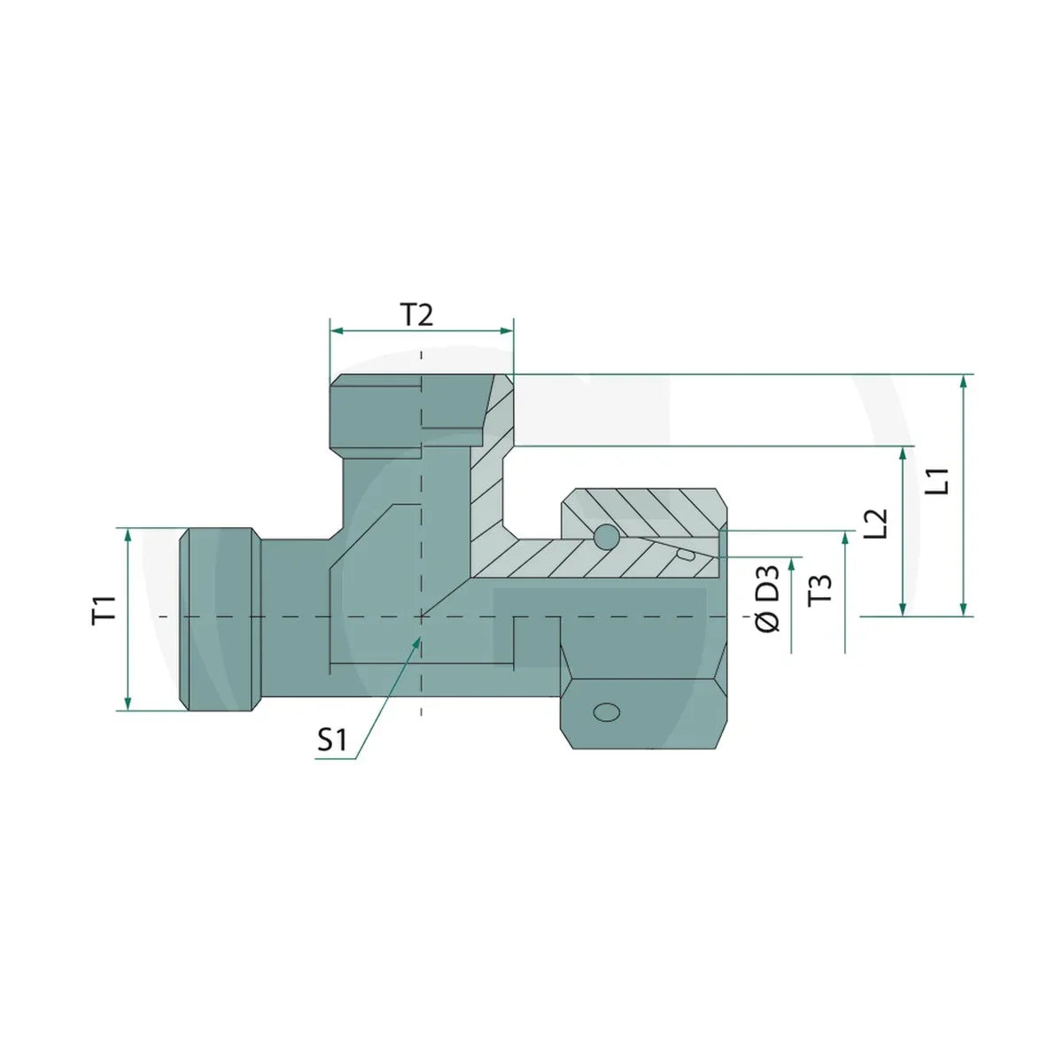 Schita dimensiuni X-ELV 18 L DKO fara piulita olandeza si inel taietor GRANIT 87003530