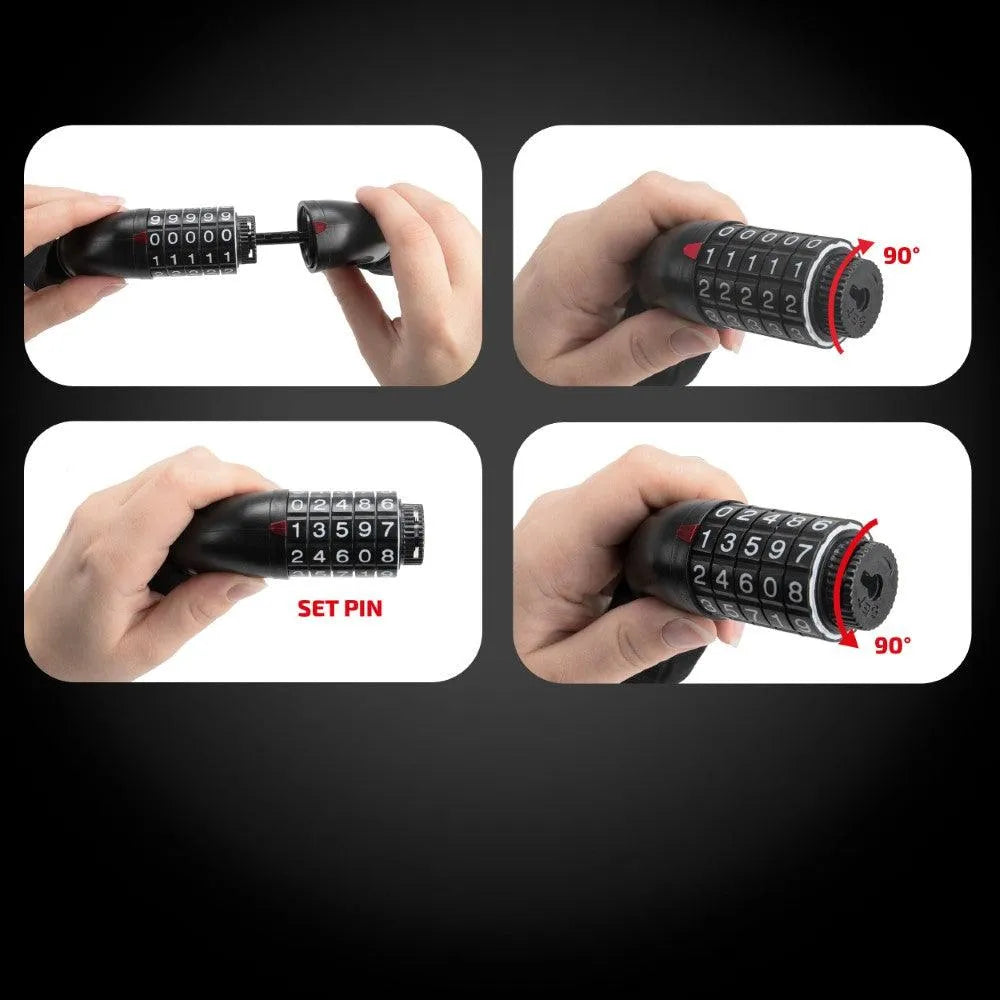 Antifurt pentru bicicleta 110 cm cu cifru