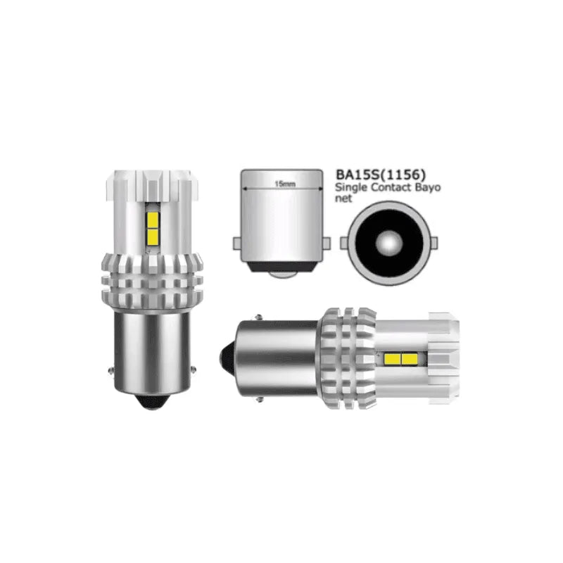 Bec auto LED P21W CSP 6000k alb rece cu canbus BA15S 12V