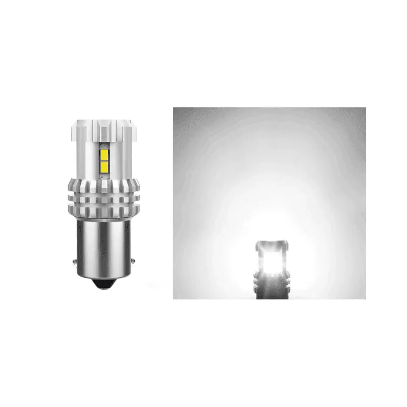 Bec auto LED P21W CSP 6000k alb rece cu canbus BA15S 12V