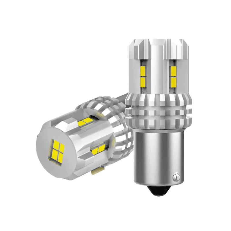 Bec auto LED P21W CSP 6000k alb rece cu canbus BA15S 12V