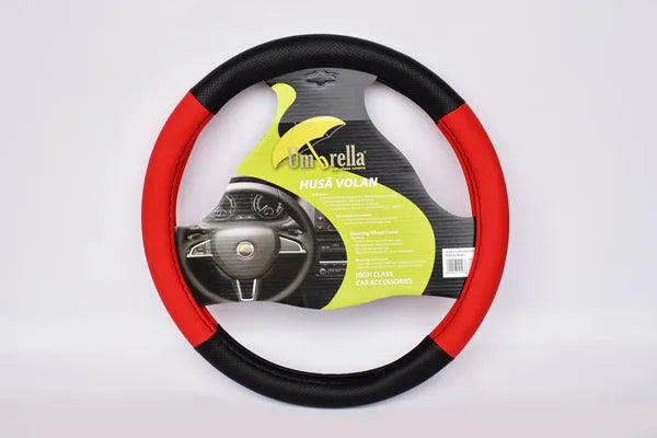 Husa volan rosu si negru 37-39 cm