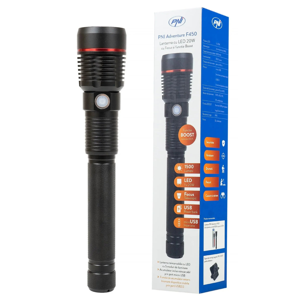 lanterna-pni-adventure-f450-led-20-w-1500-lm-ipx5-acumulator-4400-mah-1