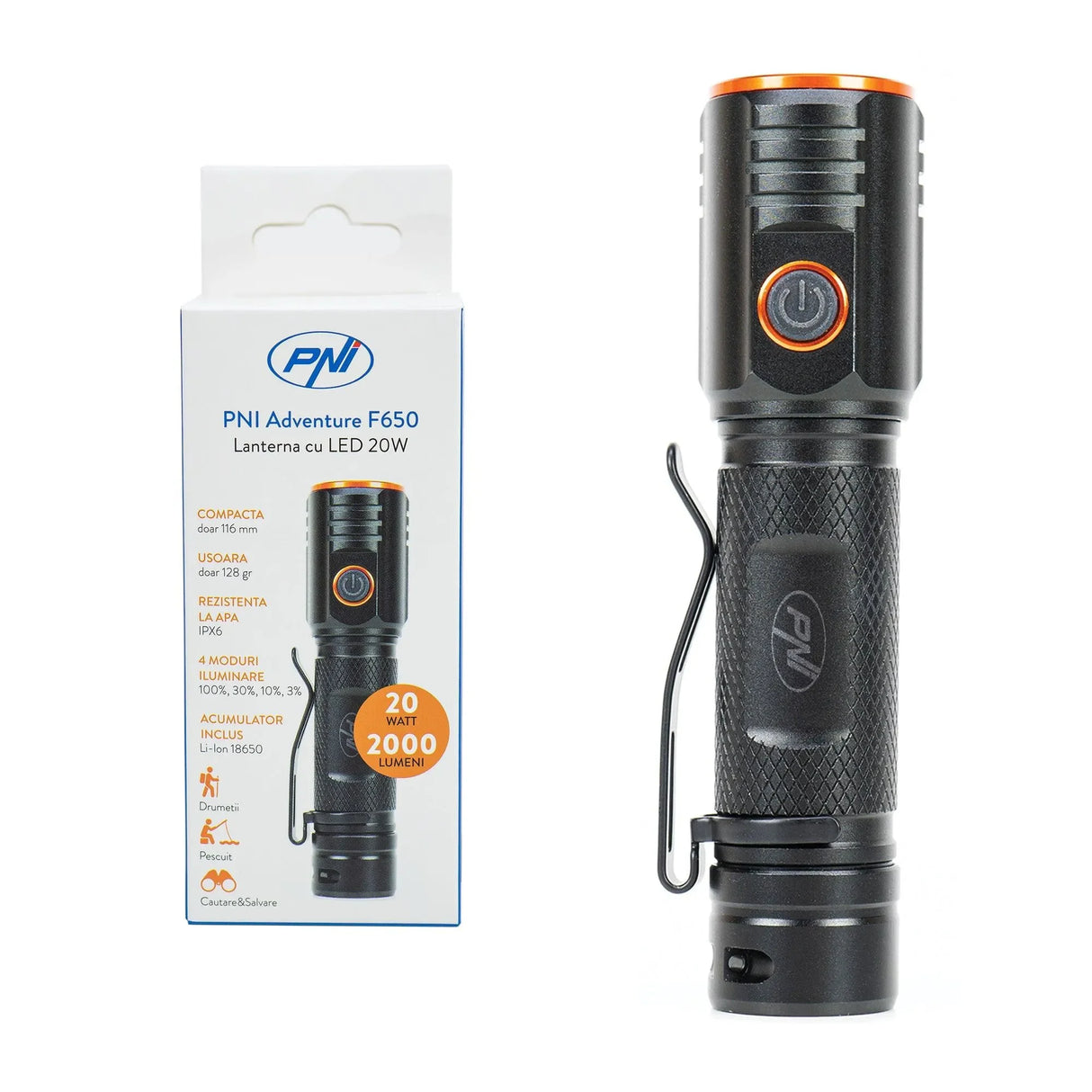 lanterna-pni-adventure-f650-led-20w-2000-lm-ipx6-acumulator-2200-mah-1