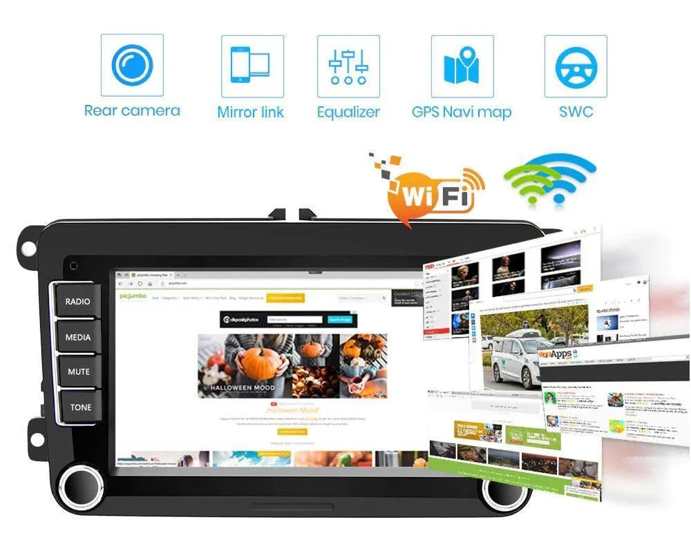 Navigatie auto Android 8.1 display 7” inch 1gb VW Passat Golf Touran