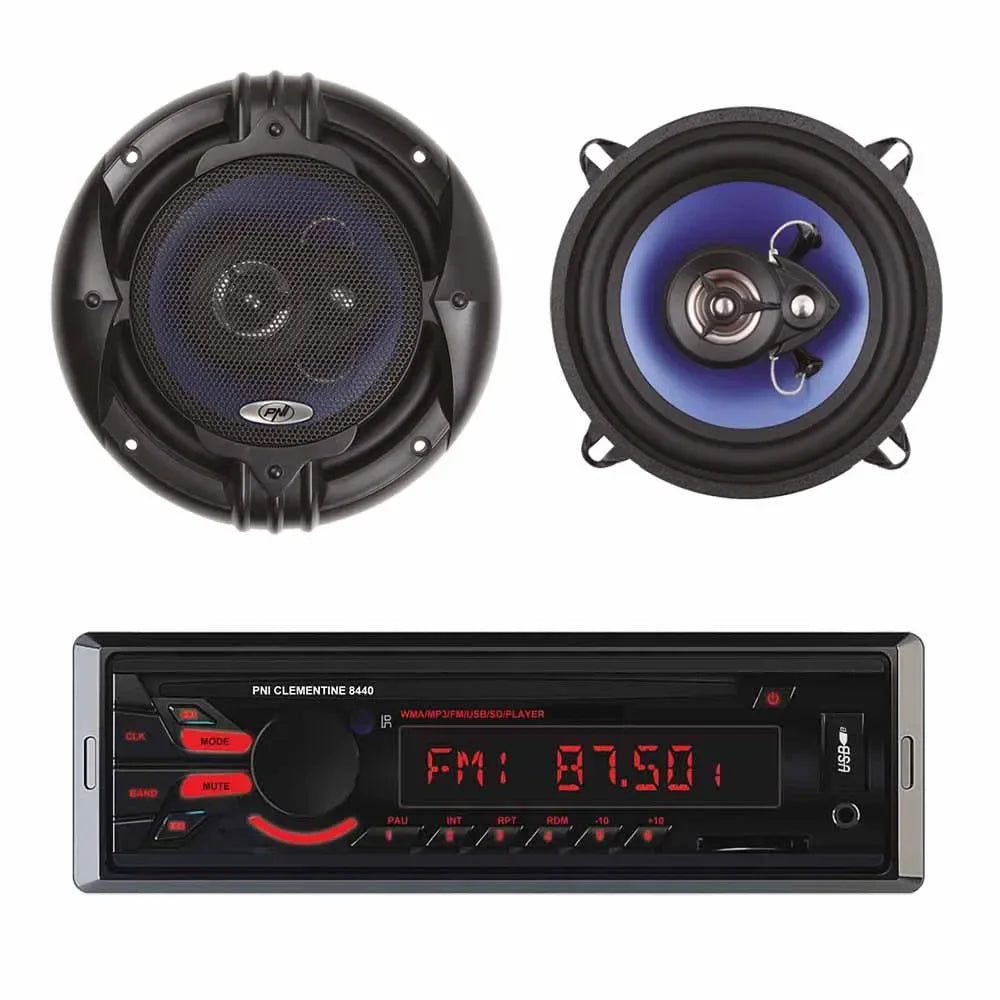 pachet-radio-mp3-player-auto-pni-clementine-8440-4x45w-usb-sd-aux-12v-set-2-difuzoare-auto-coaxiale-pni-hifi500-100w-12-7-cm-1
