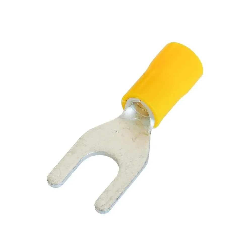 set-100-papuci-electrici-terminali-tip-furca-izolati-6-4mm-88924