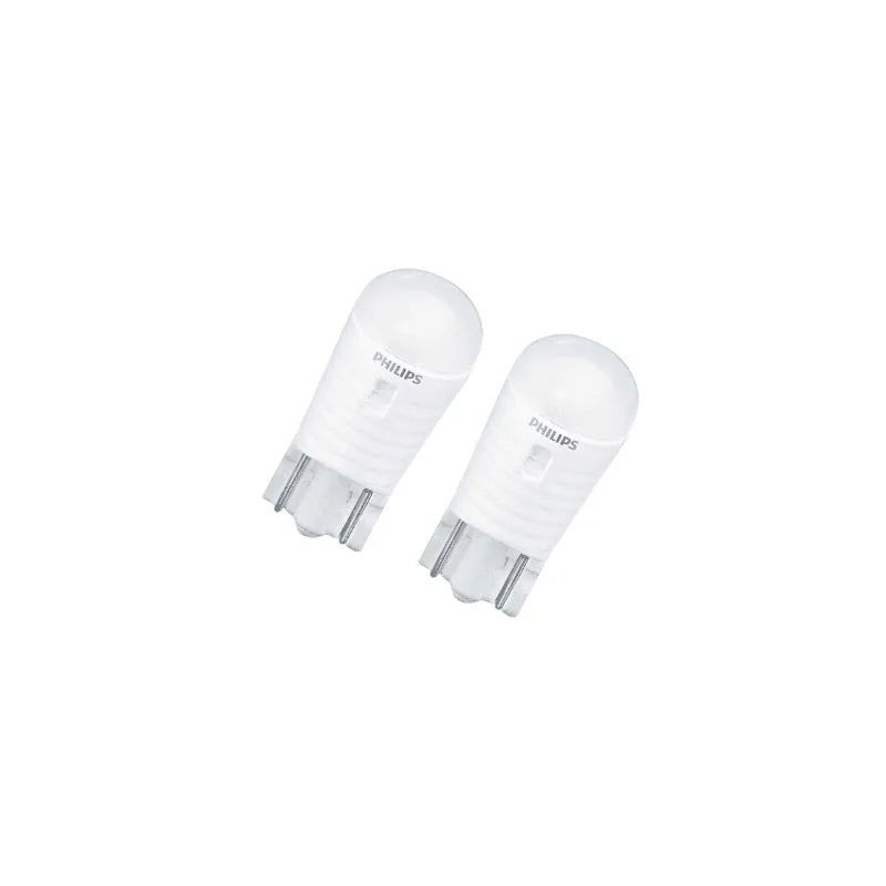 Set 2 becuri LED de pozitie auto Philips Ultinon Pro3000 SI 6000k alb rece W5W T10 12V 11961U30CWB2