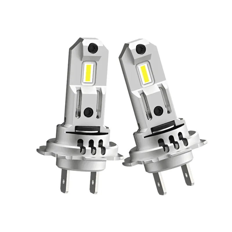 Set 2 becuri mini led H7 canbus 20000lm 6000k alb rece cu ventilator