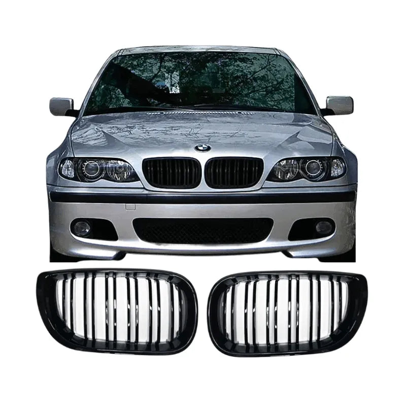 Set 2 grile capota negru lucios BMW seria 3 E46 4 portiere (02-06)