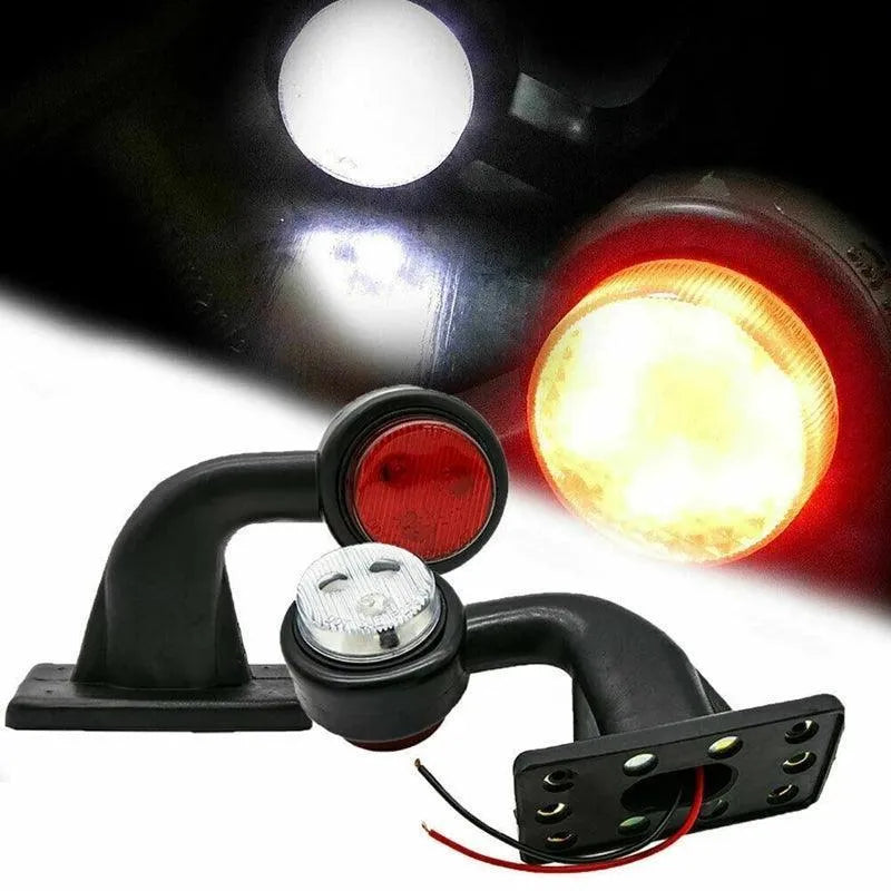 Set 2 lampi led gabarit stg dr 12v 24v cornite cu brat curbat