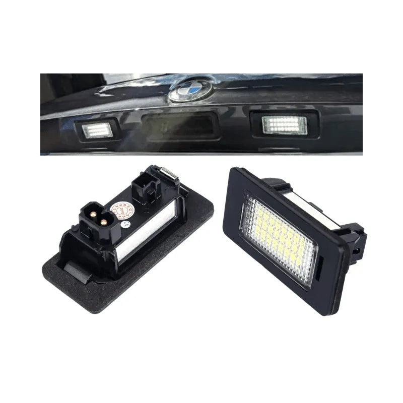 Set 2 lampi numar LED Canbus alb-rece 6000K pentru BMW Seriile E