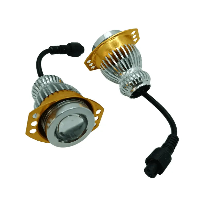 Set 2 marker led compatbil cu BMW Seria 3 E90 E91 NFL 6000k alb-rece cu canbus angel eyes DRL