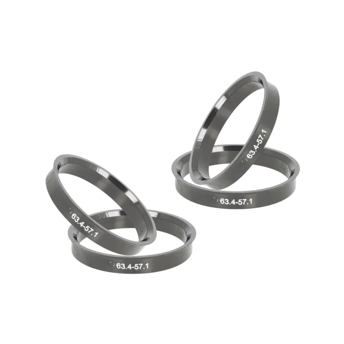 Set 4 inele centrare din ABS 63.4X57.1mm pentru jante aliaj