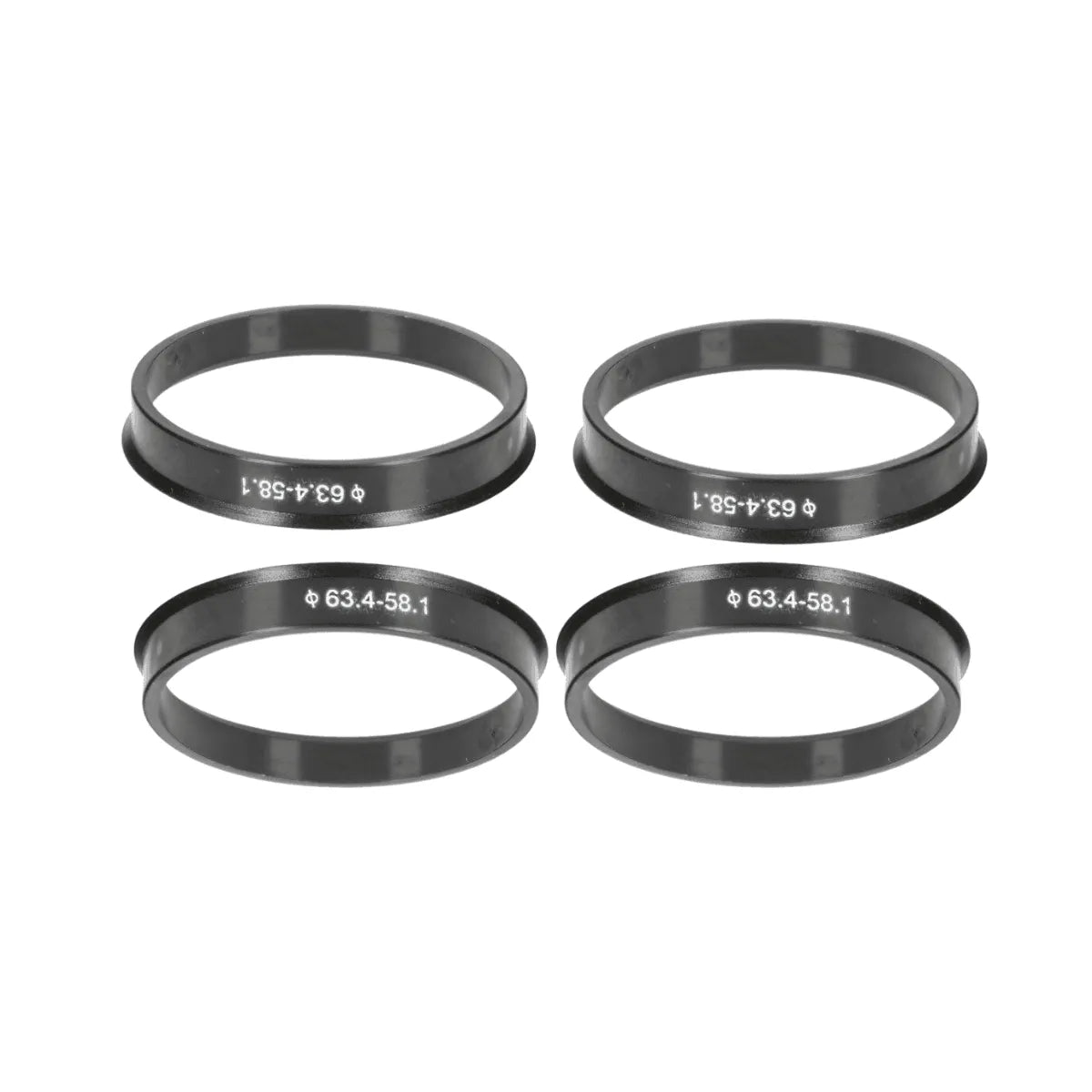 Set 4 inele centrare din ABS 63.4X58.1 mm pentru jante aliaj