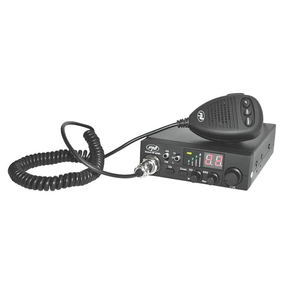 Statie radio cb pni escort hp 8000l 12v 4w cu asq reglabil, functie lock, mufa de bricheta inclusa
