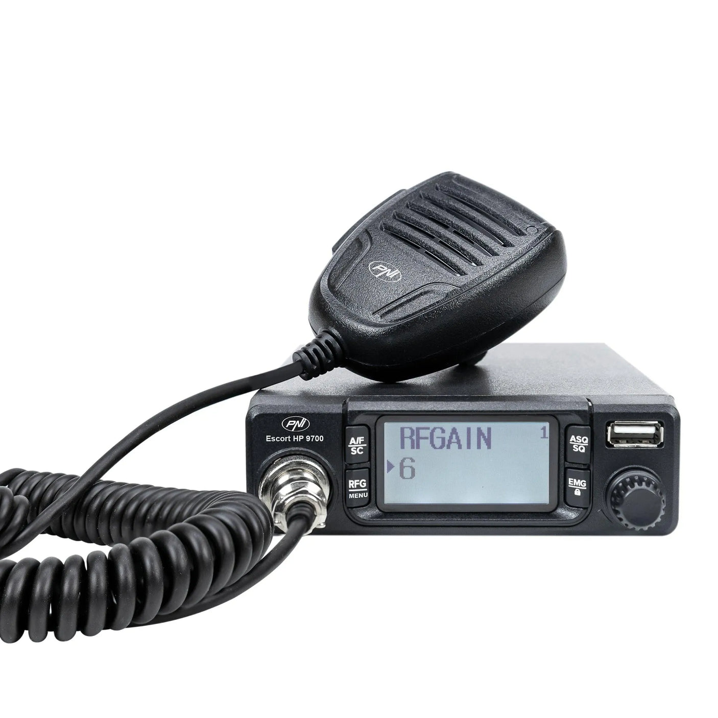 Statie radio cb pni escort hp 9700 12/24v, usb, anc, asq, mufa de bricheta inclusa