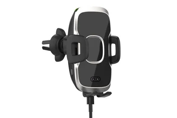 Suport pentru telefon auto smart cu incarcare wireless fast charge si fixare in grila de ventilatie