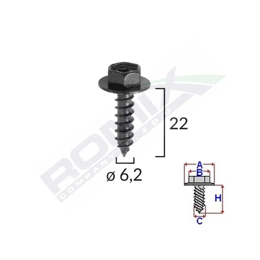 surub-fixare-elemente-motor-pentru-toyota-6-2x22mm-set-10-buc-1