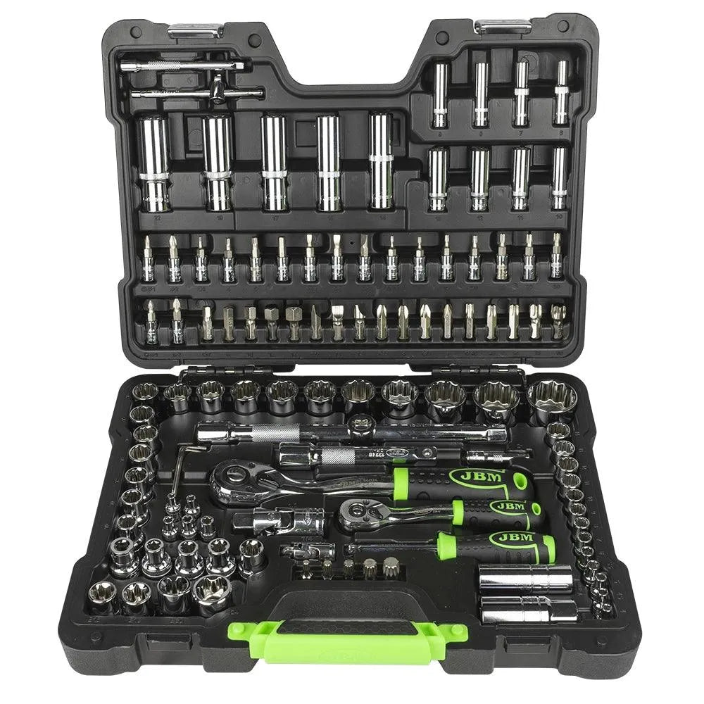 Trusa de tubulare 12 fete cu 113 piese - cromat jbm