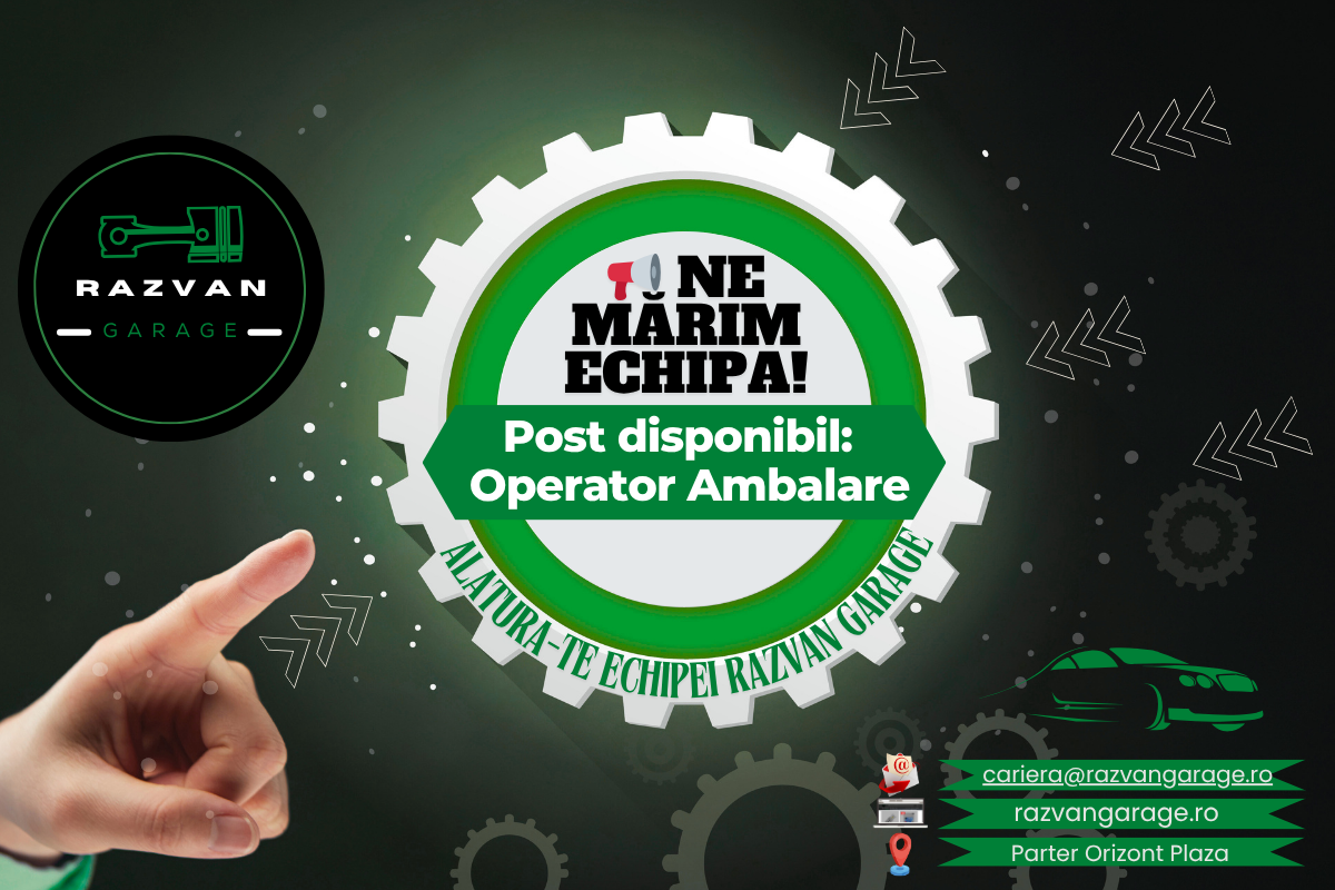 Post disponibil: Operator Ambalare – Vino in echipa noastra!