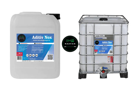 Aditiv Nox diesel additive containers for NOx emission reduction, 20L and 1000L sizes