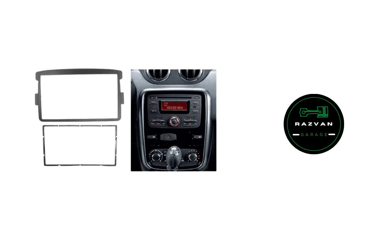 Car dashboard fascia adapter panel kit for navigation and stereo installation