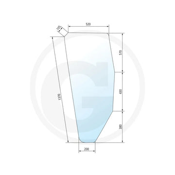 Geam usa dreapta 5 mm transparent compatibil Fiat seria 80 / 88 / 90 / 94 Granit 650885881