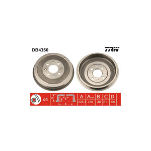 Tambur frana TRW DB4360