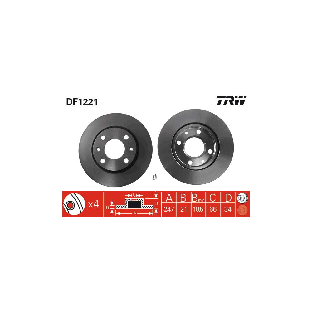 Disc frana fata TRW DF1221