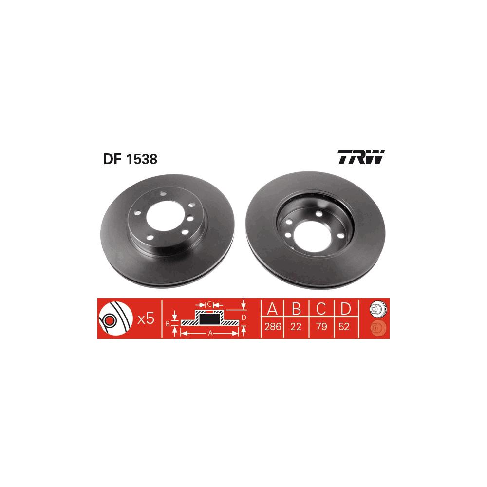 Disc frana fata TRW DF1538