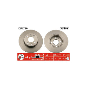 Disc frana spate TRW DF1790