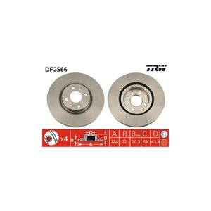 Disc frana fata TRW DF2566
