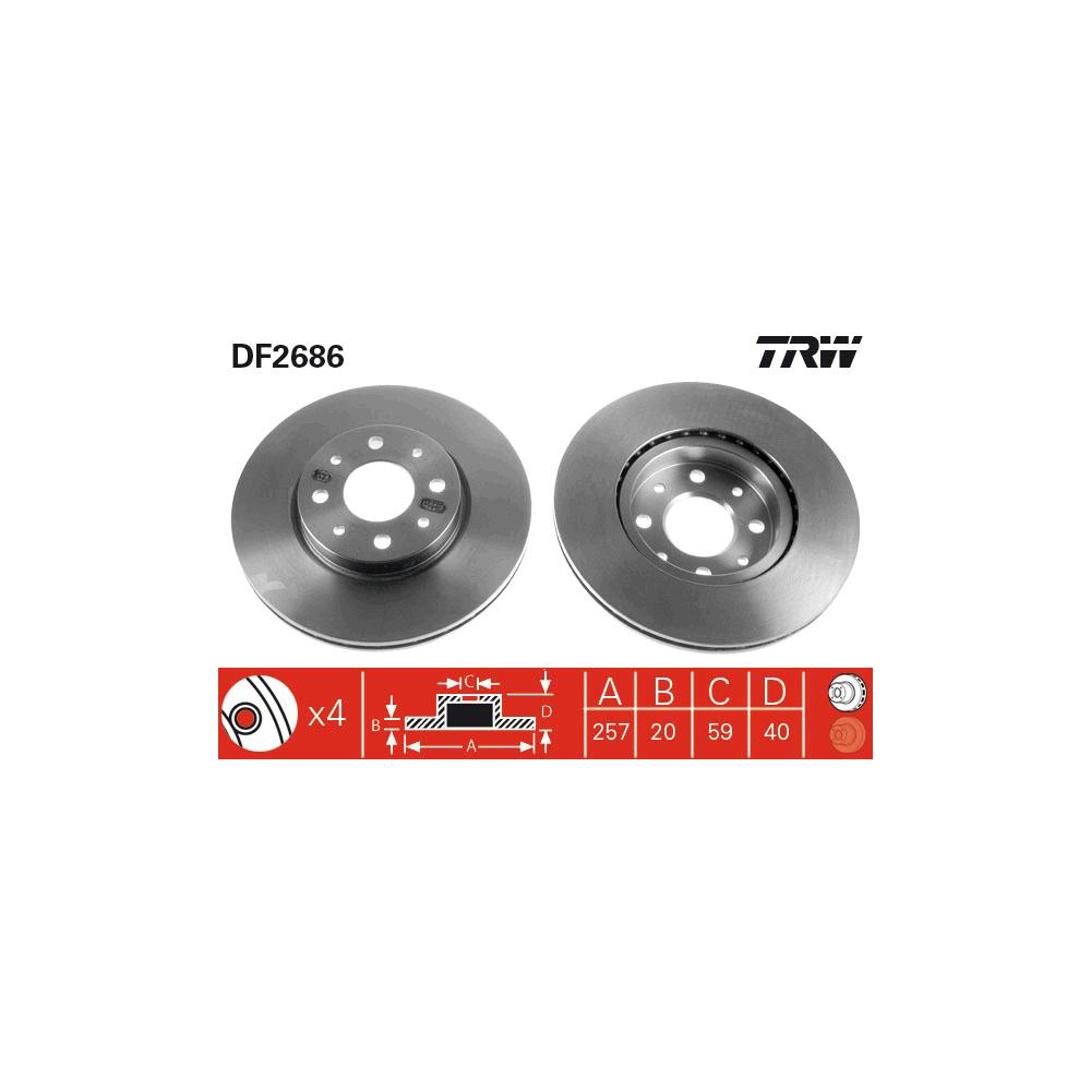 Disc frana fata TRW DF2686