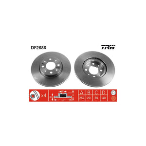 Disc frana fata TRW DF2686