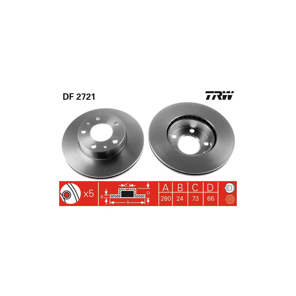 Disc frana fata TRW DF2721