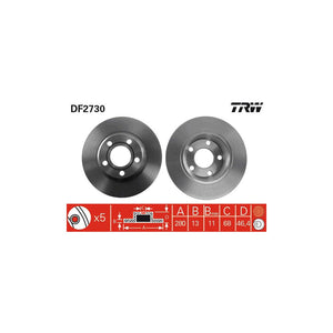 Disc frana fata TRW DF2730