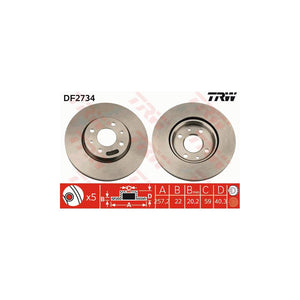 Disc frana fata TRW DF2734