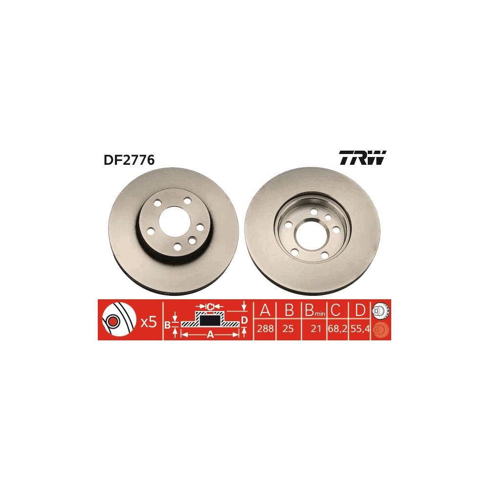 Disc frana fata TRW DF2776