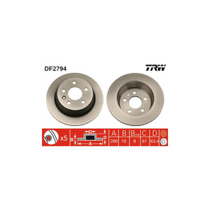 Disc frana spate TRW DF2794