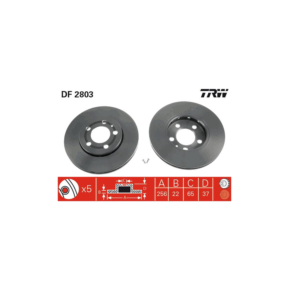 Disc frana fata - ps TRW DF2803